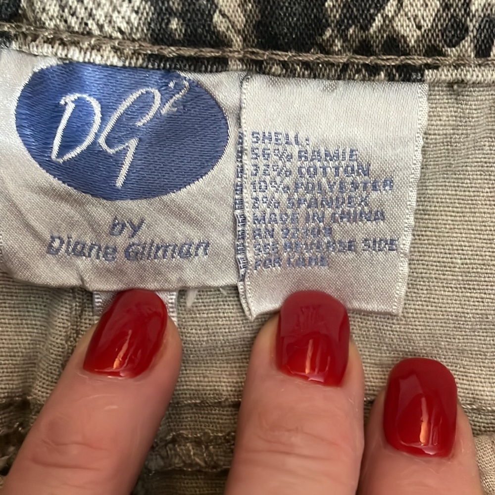 Dg2 5 Pocket Python Design Straight Jeans Size 12p - image 5